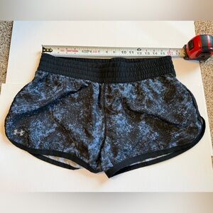 Under Armour Black and Blue Patterned Athletic Shorts
